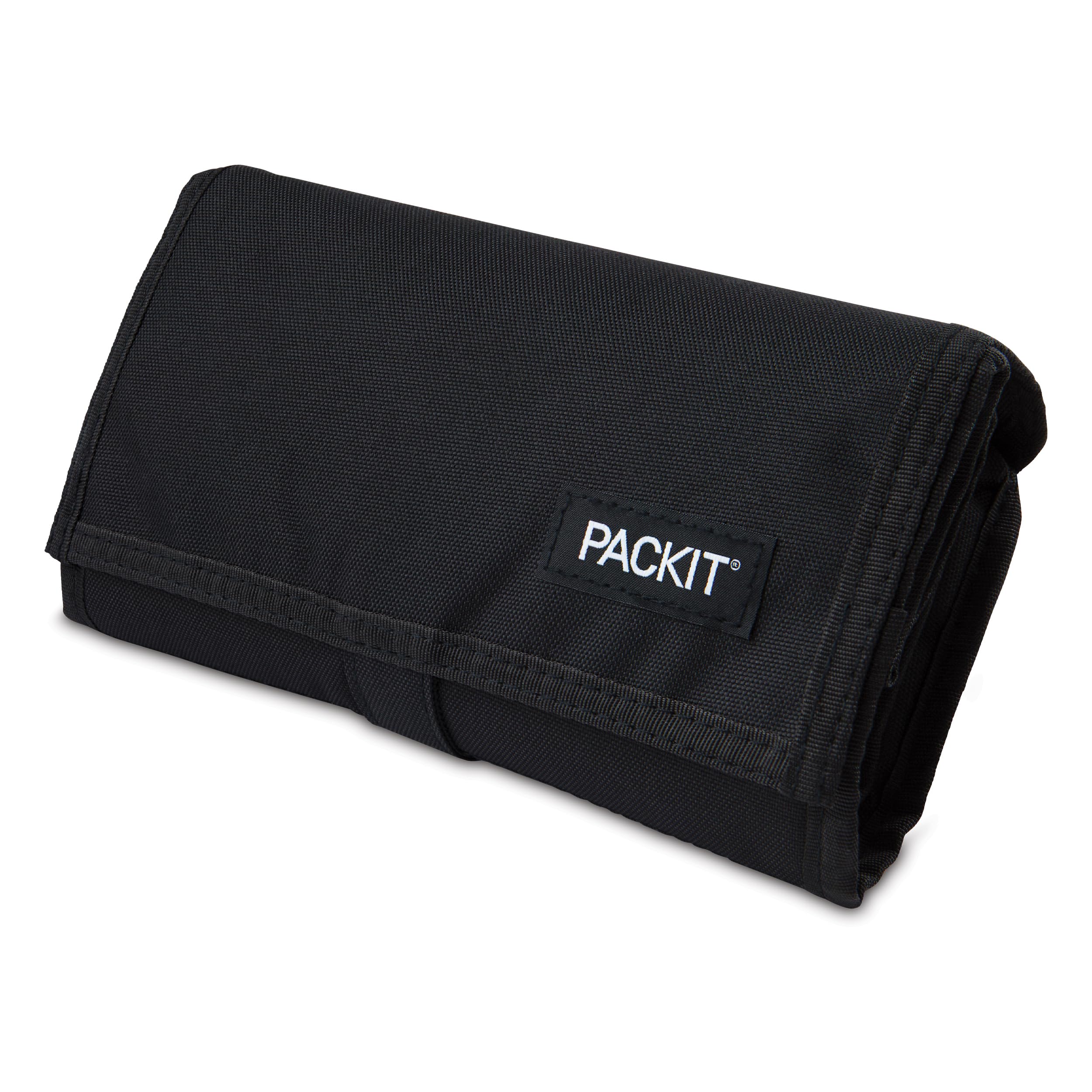 PackIt Freezable Lunch Bag, Black, Built with EcoFreeze Technology, Foldable, Reusable, Zip and Fold Closure with Buckle Handle, Perfect for School and Office Lunches - Image 5