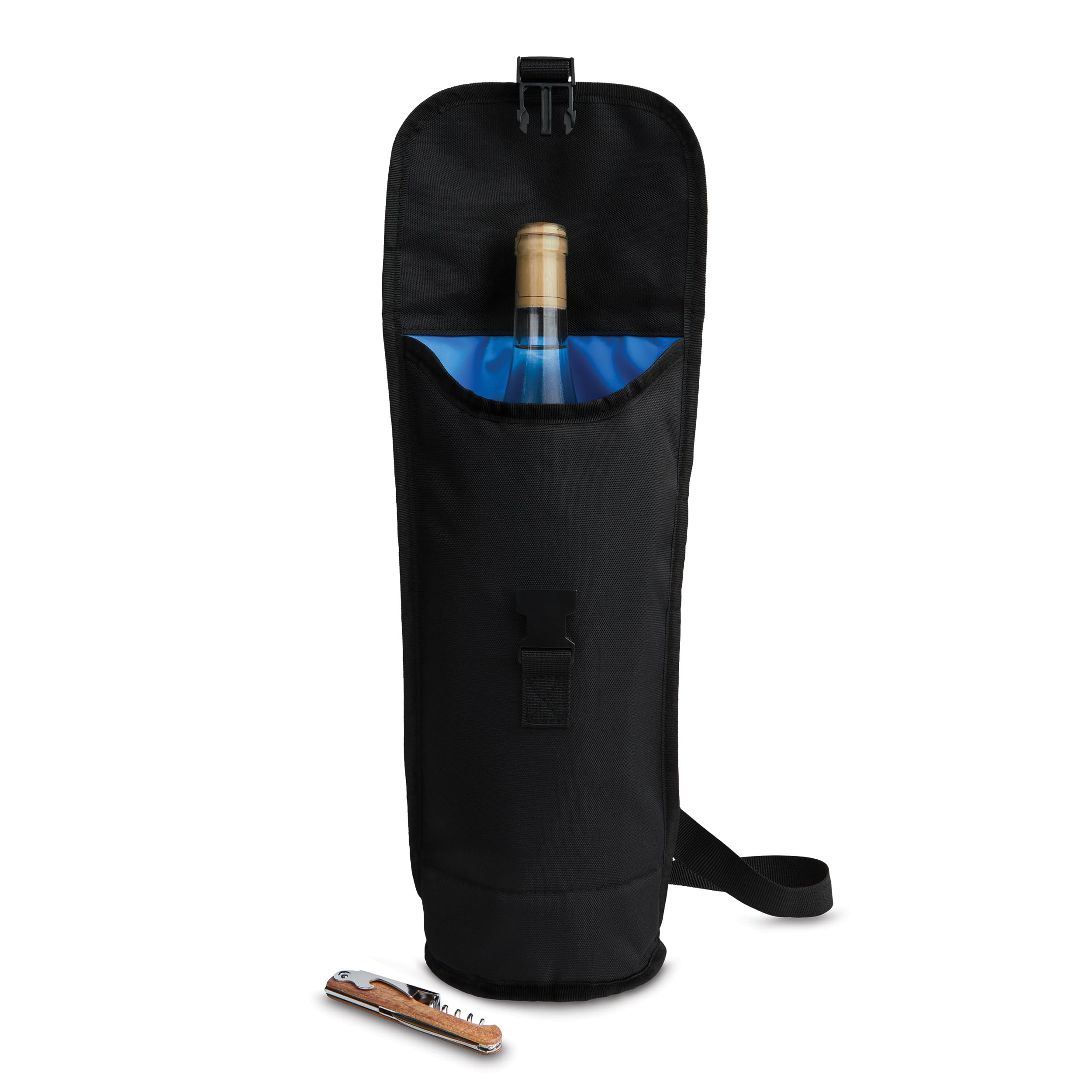 PackIt(R) Freezable Wine Bag, Black, Built with EcoFreeze(R) Technology, Foldable, Reusable, Shoulder Strap with Buckle Closure, Perfect for Adults and Drinks On-the-Go - Image 6